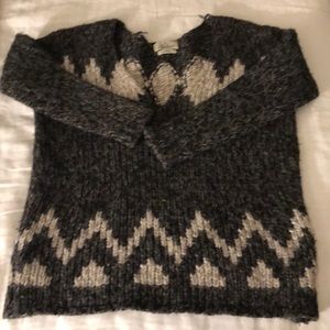 RARE Madewell V-Neck Chunky Alpine Sweater